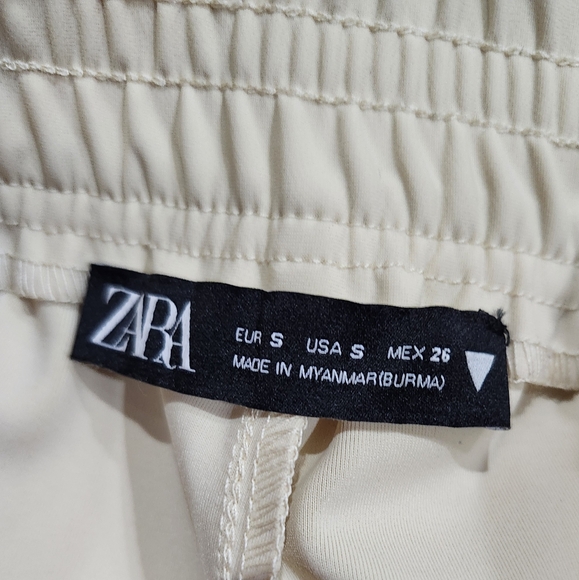 Zara Cream Color Joggers Size S - Picture 3 of 3